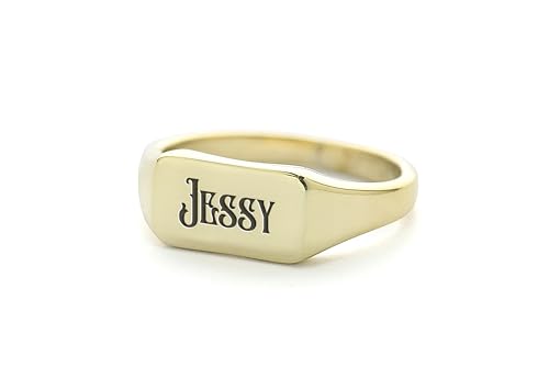 Bague personnalisée gravée or 14k le symbole éternel de votre histoire