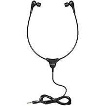 SIMOLIO Wired Noise Isolating Stethoscope Headset with Soft Eartips,Replacement Under-Chin Earphone for Wireless TV Speaker SM-621 SM-621D for Quiet TV Listening