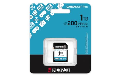 Image of Kingston Canvas Go Plus 1TB SD Card | Up to 200MB /s | Class 10, UHS-I, U3, V30 | SDG4 /1TB