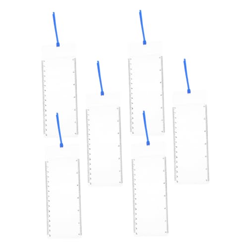 Angoily 6Pcs Bookmark Magnifier with Ruler Page Magnifier Lens for Reading Books Magazines Newspapers Maps Portable and Durable Design for Go Use