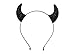 Anna Belen Girls "Devil" Horns Halloween Headband O/S New Black Glitter