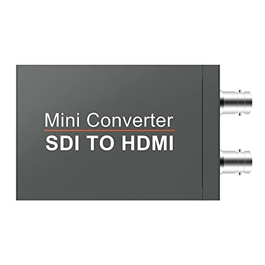 Wiistar Conversor SDI para HDMI, adaptador conversor de áudio e vídeo Mini SDI para HDMI, suporta 3G-SDI, HD-SDI, SD-SDI com loop SDI para câmera HDTV