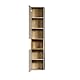 trendteam smart living - Sao Paulo - Hochschrank - Kashmir (Beige)/Evoke Eiche - Badezimmerschrank mit offenem Fach und 3 Einlegeböden - (BxHxT) 40 x 186 x 31 cm - Soft-Close-Funktion