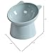 NABOKIO Tilted Cat Food Bowl - Whisker Friendly, Anti Vomiting, Slanted, Cat Bowl, Blue