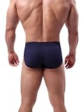 Summer Code Bielizna męska majtki niski stan prążkowane majtki bikini fajne wygodne wybrzuszenie woreczek majtki majtki, granatowy, XL