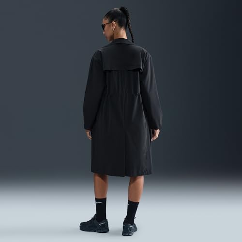 Image of Nike 24.7 PerfectStretch Women's Dri-FIT Oversized Trench Coat (Black /Dark Smoke Grey)