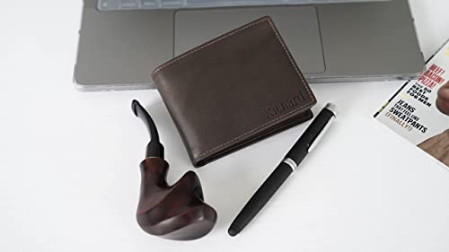 Generic, Personalized Wallet for Men, Dark Brown, Full-Grain Leather, RFID-Blocking, 11 Card Slots, Custom Gifts for Fathers Day4
