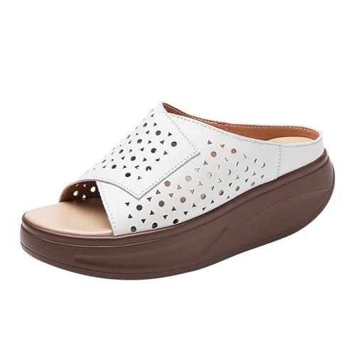 Zapatillas planas de mujer tipo pala para aliviar el calor al caminar