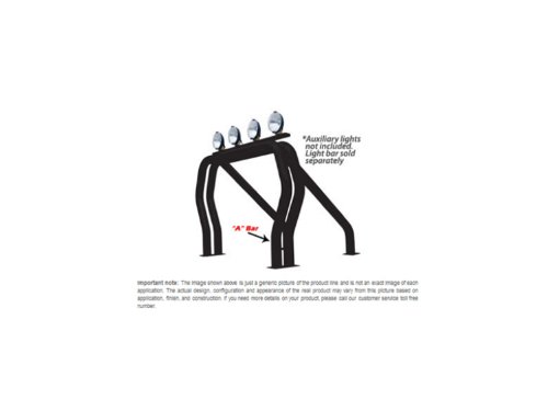 Go Rhino Bed Bar Component - Pair of Kickers (Between wheel wells) | Mild Steel, Black | 9370B