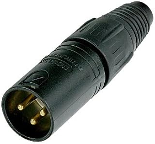 Neutrik NC3MX-B X-SERIES 3 PIN MALE XLR CABLE CONNECTORBLK/GOLD (5 pieces)