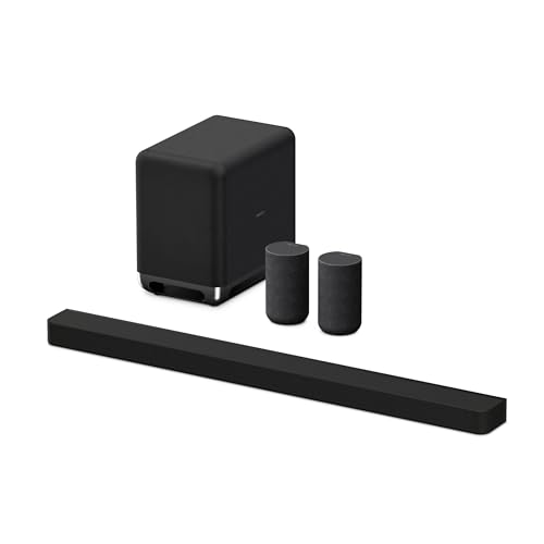 Image of Sony Bravia Theatre Bar 9(HT-A9000) with 360 SSM,IMAX,Dolby Atmos /DTSx Premium Soundbar Home Theatre System with subwoofer SW5 & Rear Speaker SA-RS5(360 RA,Voice Zoom3,8K /4K HDR,HDMI eArc,BT),Black