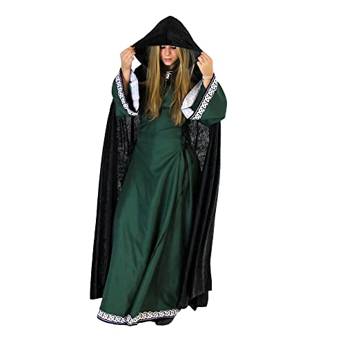 Everfan Black Hooded Cape For Adults | Cloak With Hood For Halloween, Cosplay, Costume, Dress Up #TOP7