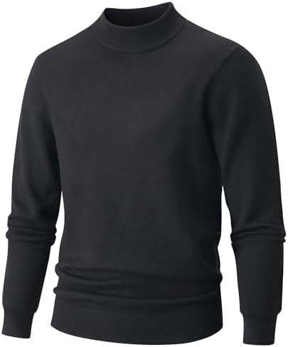 VEIISAR Herren Stehkragenpullover 360g - Dicke Variante - Pullover Wärme für Herbst/Winter - Weicher Bequemer Strickpullover