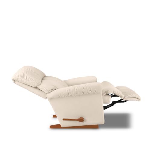 Image of LA Z BOY American Imported Pinnacle Single Seater Manual I-Clean Fabric Reclina Rocker Recliner Sofa | Premium Durable Iconic Comfort Home Design | Living Room Relax Seating Chair | I Waverly Linen