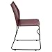 Flash Furniture HERCULES Series 5 Pack 661 lb. Capacity Burgundy Stack Chair with Air-Vent Back and Black Powder Coated Sled Base