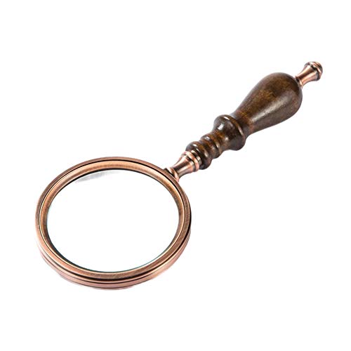 Miroir optique d'agrandissement 10x avec manche en bois de qualité supérieure