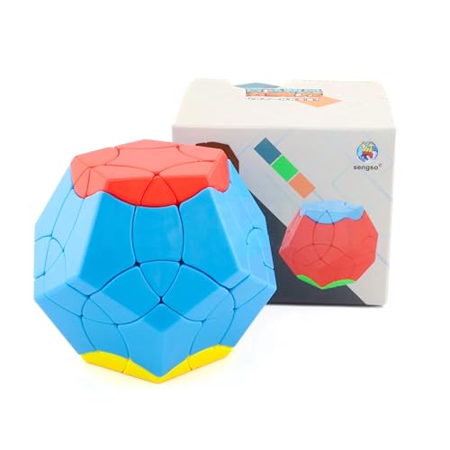 Image of SengSo Phoenix Megaminx Speed Cube | 12-Axis Shape Modification Puzzle | SengSo 3-Colors Megaminx, Jumbling and Bandaging Mechanism, 70mm Stickerless Logic Brain Teaser Puzzle