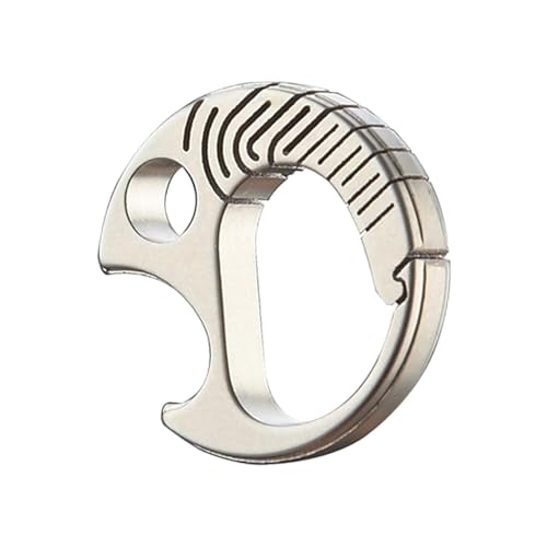 Oshhni Mini -Titanium -Schlüsselring mit Flaschenöffnungslieferungen tragbares Schlüsselbund -Zubehör für Outdoor -Aktivitäten Hausverbesserung Männer