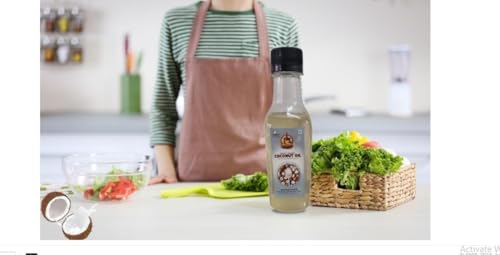Image of Sarv Matrikaa 100% Pure Wood-Pressed Coconut Oil (100ml)|Cold Pressed & Natural - No Preservatives - For Hair, Skin & Cooking - Virgin Grade