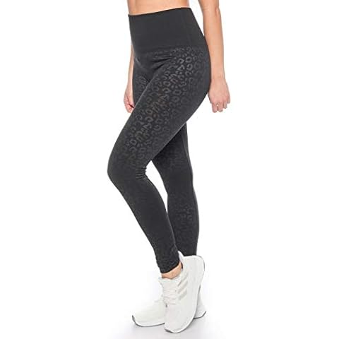Kendindza Women's Sports Leggings High Waisted High Waist Stomach Away - Black - 18 Cover