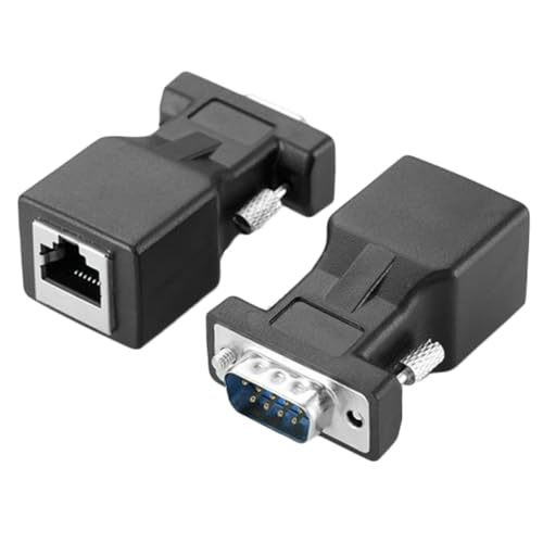 iplusmile 2 Piezas Adaptador Vga Macho y Hembra Amplificador de Señal de Cable de Conector para Ordenador Compatible con PC Portátil y Proyector Negro Alta Definición y Durabilidad