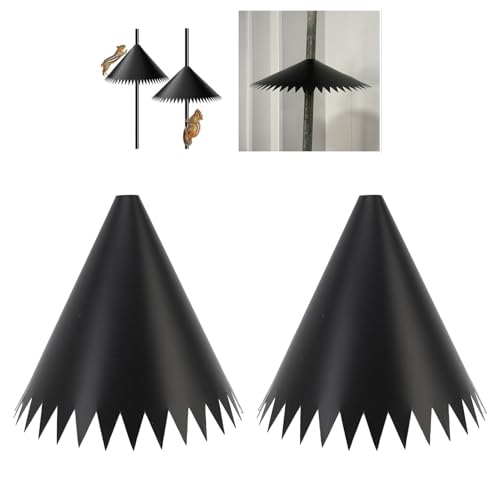 Deflector de ardillas para poste protector envolvente de PVC negro 4