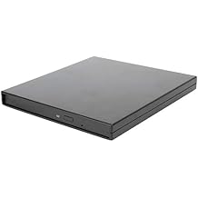 125 External CD Drive, 9.5mm SATA Optical Drive Case External Hard Box Computer Laptop Storage Kit for PC Laptop DesktopBlack