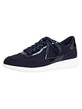 Tamaris Damen Low-Top Sneaker, Frauen Halbschuhe,lose Einlage,Ladies,Women's,Woman,schnürschuhe,schnürer,Halbschuhe,keil,Wedge,Navy,38 EU / 5 UK