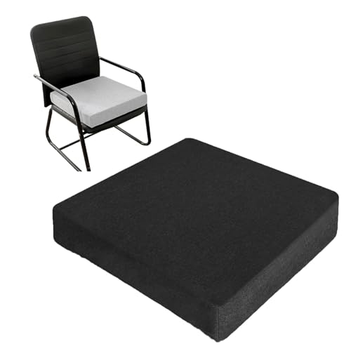 Generisch Sitzerhöhung Sitzkissen Stuhlkissen Rutschfestes Dicke Bodenkissen Sitzkissen Für ältere Menschen Erwachsene Sitzpolster Outdoor Für Büro Rollstuhl Garten Schwarz 30x30x3cm