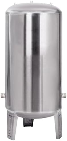 Vertical 304 Stainless Steel Water Pressure Tank Large Well Pressure Tank Kits for Well Systems Well Tanks for Kitchen/Shower/Toilet/Garden(700L/185Gal(160x70cm))