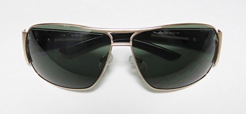 Guess GF0143 Metal Round Frame Men's Sunglasses, Gold/Green2