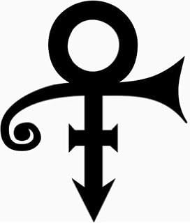 StickerBorough PRINCE SYMBOL - PURPLE VINYL DECAL STICKER (MANY COLOURS) (BLACK)