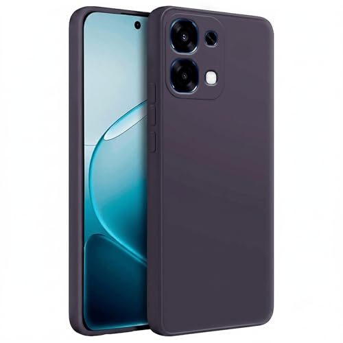 Image of FIRST MART Matte Silicone Back Cover for Oppo F33 Pro - Purple