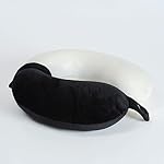 Travel Neck Pillow, Top Memory Foam Pillow for Head Support, Ideal for Airplanes, Cars, and Home Recliners, Adjustable and Soft (Black) - Image 4