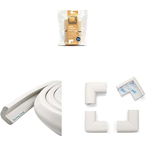 6ft Edge 4 Corners - Bundle & Save - RovingCove HeftyFit Edge Guard (6ft Edge Only, Oyster White) + RovingCove HeftyFit Corner Guards (4 Corners, Oyster White) Cover