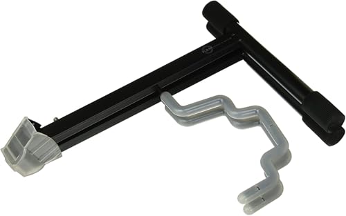 K&M 17570 Duet Schwarz soporte para guitarra eléctrica/acústica - Allrounder, ancho de 19,5 a 25,5 cm, útil para pinturas nitro