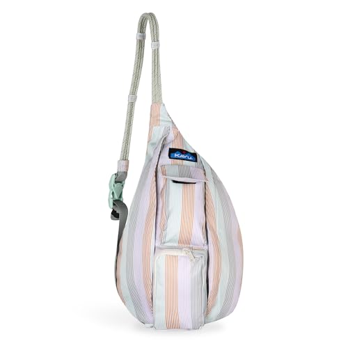 Image of KAVU Mini Rope Sling Pack with Adjustable Rope Shoulder Strap, Serene Stripe
