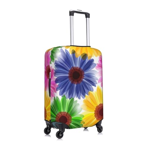Colorful Flower Print Luggage Suitcase Cover Protector Luggage Washable Covers With Concealed Zipper3