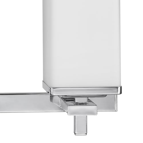 Image of Globe Electric 59221 Finn 5-Piece All-in-One Bath Set, 3-Light Vanity, Bar, Towel Ring, Robe Hook, Toilet Paper Holder, Polished Chrome