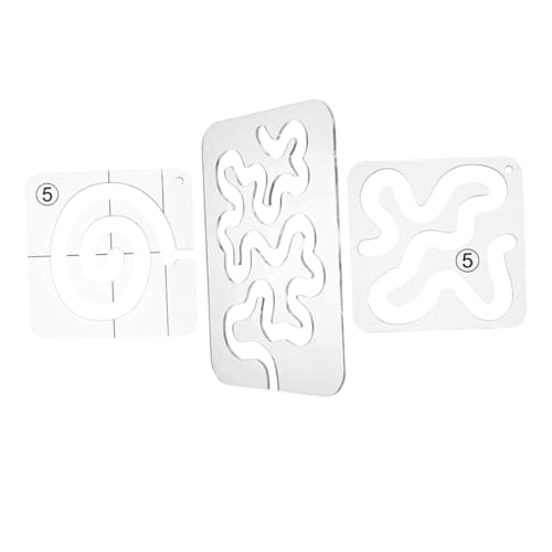 HOMSFOU Règles de Matelassage Bords Lisses en Acrylique Transparent Lot de 3 pour Couture...