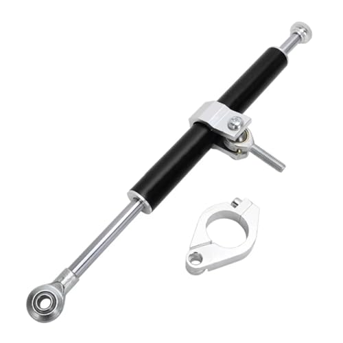 FVGOKMNA Modifica Motore Ammortizzatore di Direzione-Smorzatore di Sterzo-Buffer Barra di Bilanciamento Anti-Vibrazione Modifica Motocicletta Ammortizzatore dello sterzo(Black)