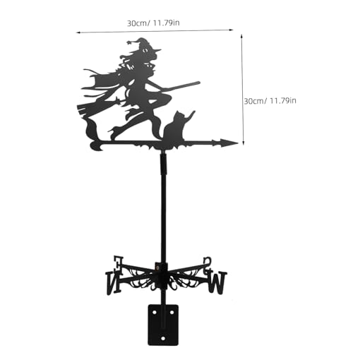 Girouette sorcière Kisangel pour toit et décoration extérieure d'Halloween - 3