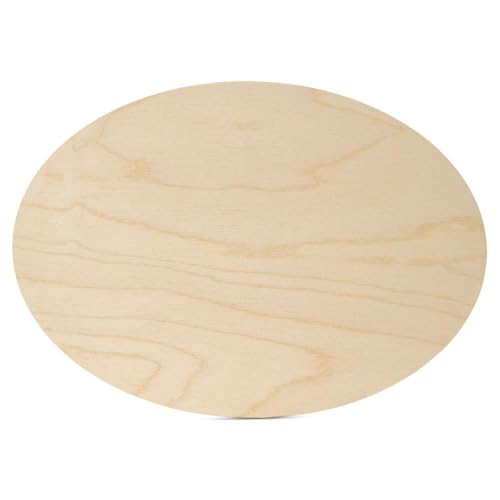 Wooden Oval Cutout 8.5 x 12 Inch, Bag of 3 Unfinished Wood Oval Cutout Shape (1/8 Inch Thick) by Woodpeckers