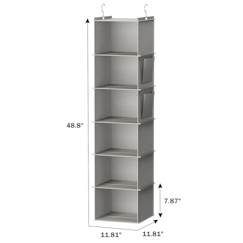 Youdenova Hanging Closet Organizer, 6-Shelf Closet Hanging Storage Shelves thumb #2