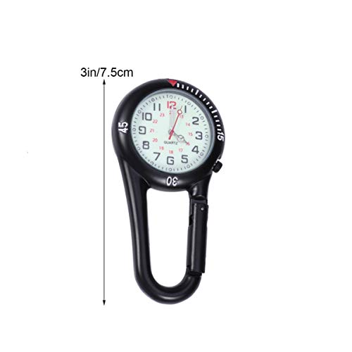 Scicalife Mochila de relógio de quartzo com clipe para cinto que brilha no escuro unissex relógio de