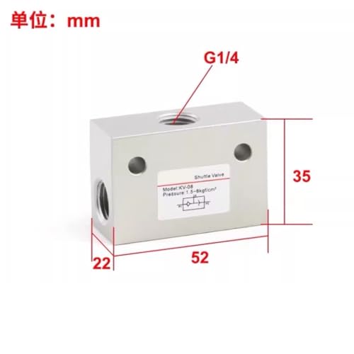 Vanne navette KV-08 vanne de commande pneumatique air comprimé - 3