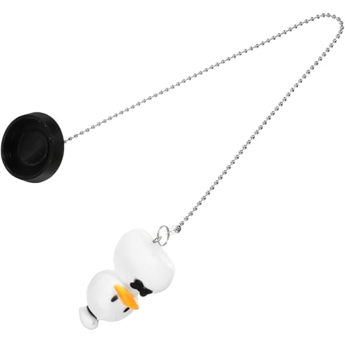 OUNONA Tappo per Vasca da Bagno con Catena in Gomma e Acciaio Tappo Scarico Vasca con Ciondolo a Catena Meccanismo Anti-Intasamento per Bagno Facile Installazione Resistente e