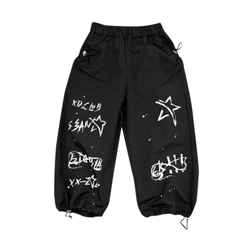 Toddler Boys Cargo Pants Elastic Waist Y2K Star Graphic Letter Printed Casual Joggers with Pockets Hip Hop Streetwear2