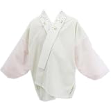 七五三 子供肌着 3歳用 刺しゅう半衿付き こども用じゅばん 京都 花ひめ 七五三襦袢 女の子 着付け小物 日本製 (白×金)