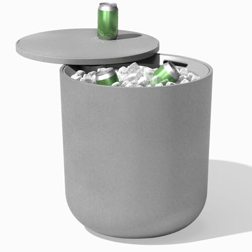 Image of Veradek Kona Cooler Side Table - Outdoor Cooler Table and Ice Chest